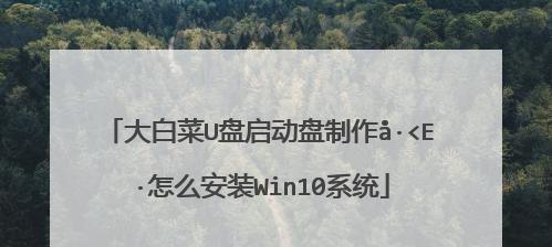 使用大白菜U盘进行Win8安装的详细教程（大白菜U盘启动安装Win8全程图文教程）