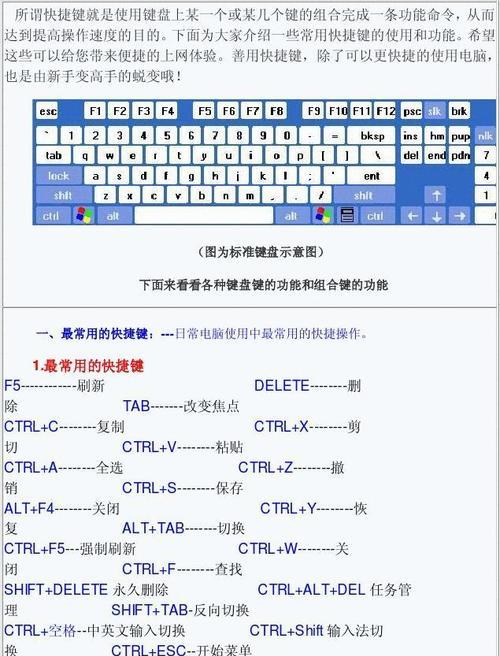 电脑键盘（掌握电脑键盘使用技巧，轻松提升工作效率）